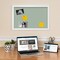 PinPix Custom Bulletin Board Nile Green Diamond Poster Board Has a Fabric Style Canvas Finish, Framed in Satin White Frame, by ArtToFrames (PinPix-380)